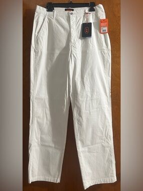 Bass Outdoor White Slim Straight-Leg Pants.